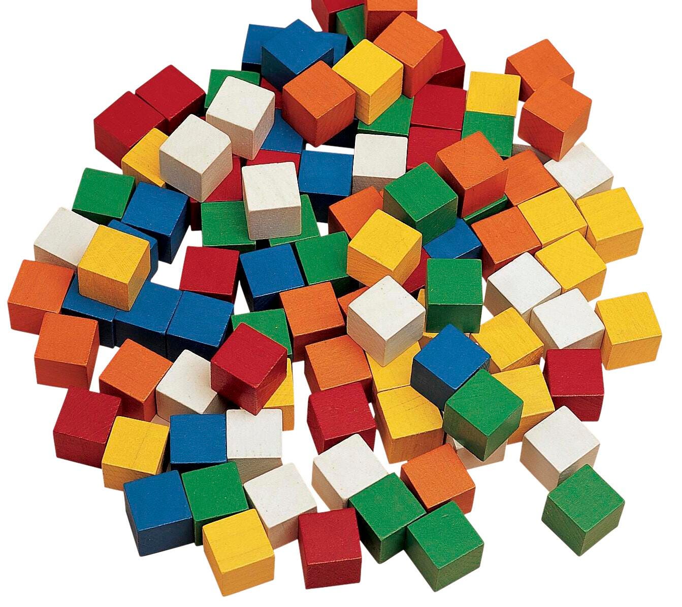 Achieve It! Wooden Color Cubes, 1 Inch, Set of 102 2105349